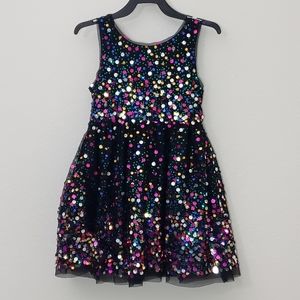 Cat & Jack girl sequin dress small 6 formal party